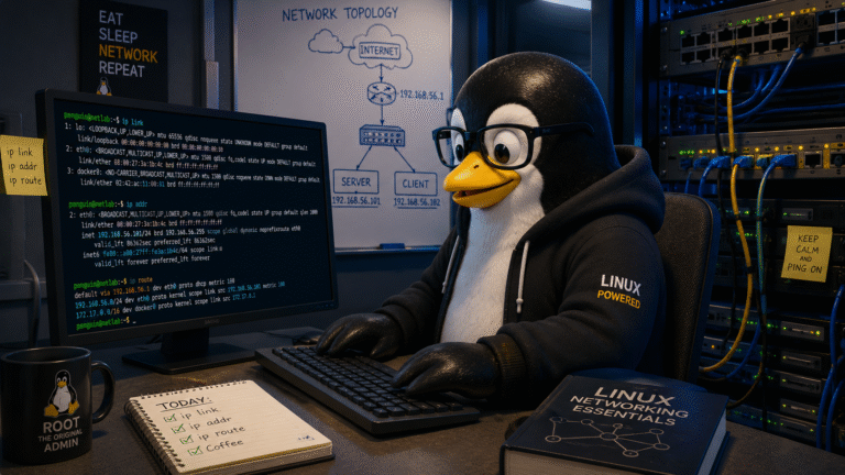 Practice Linux Networking: ip link, ip addr, ip route Terminal Quiz